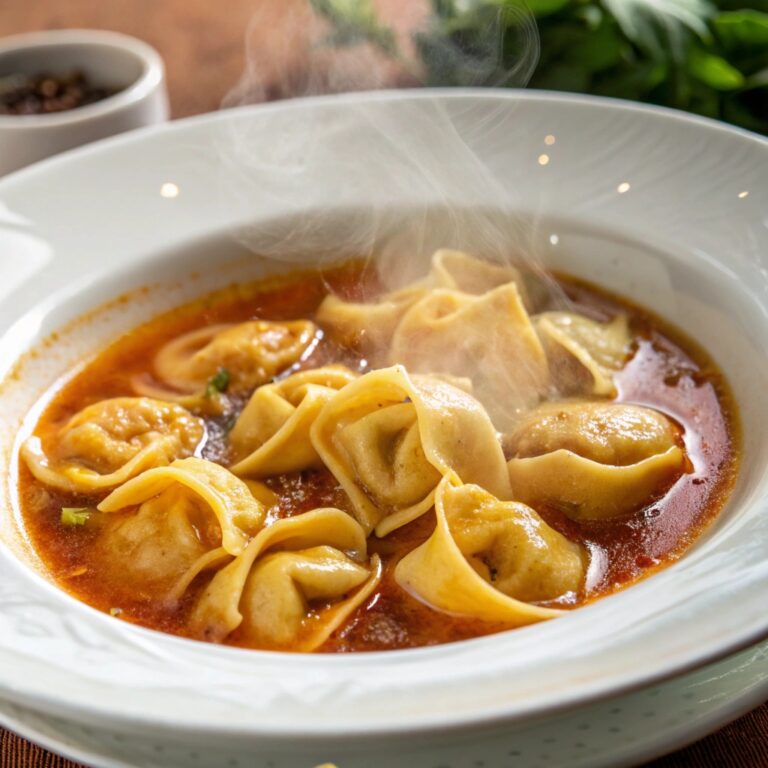 Tortellini in brodo preparati nella Vecchia Trattoria Romani